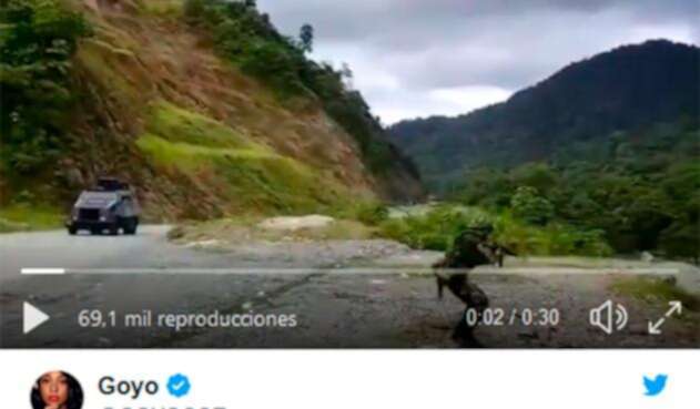 Imagen del video publicado por Goyo, cantante de Chocquibtown
