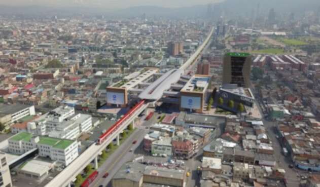 Render metro de Bogotá sector de Hospitales