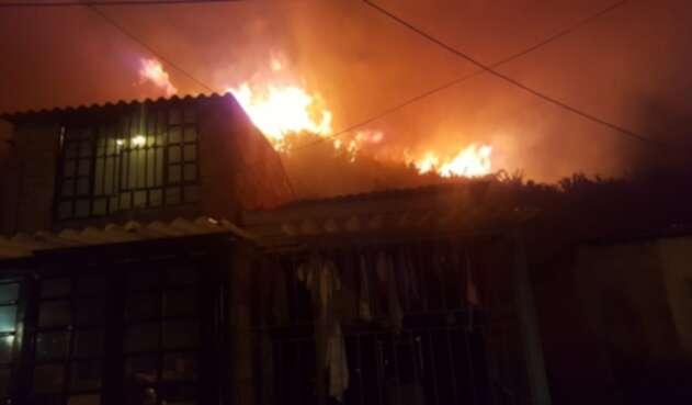 Incendio en el sur de Bogotá Incendio en el sur de Bogotá