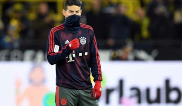 James Rodríguez, con el Bayern Múnich cuando enfrentaron al Dortmund, el 10 de noviembre de 2018