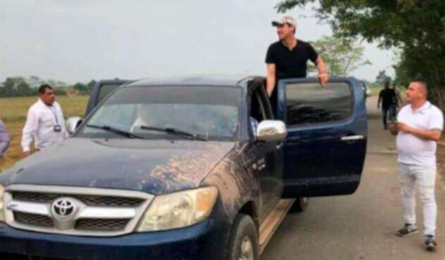 Juan Guaidó ingresando a Colombia
