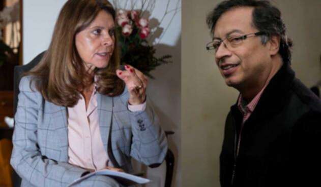 Marta Lucía Ramírez y Gustavo Petro Marta Lucía Ramírez y Gustavo Petro