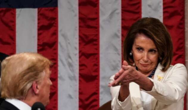 Nancy Pelosi, presidenta de la Cámara de Representantes de Estados Unidos y el presidente Donald Trump