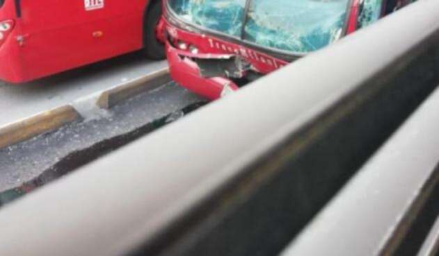 Accidente Transmilenio Transmilenio accidentado