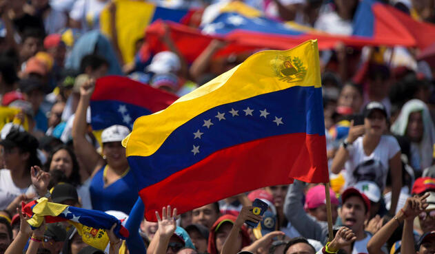 La bandera de Venezuela, presente en el concierto hecho en el puente Tienditas