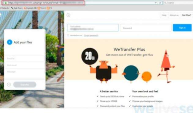 Cibercriminales usan weetransfer para estafar a usuarios