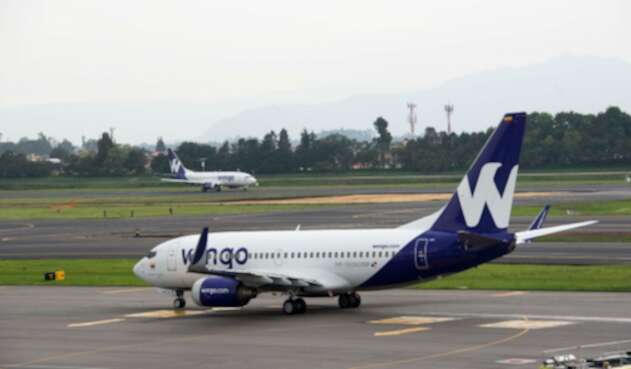 Aviones de la aerolínea Wingo en el aeropuerto El Dorado