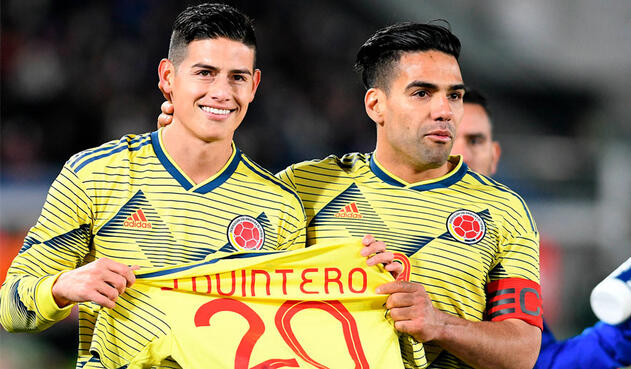 Falcao y James recordaron a Juan Fernando Quintero ante Japón