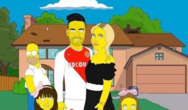 Falcao García, en modo Simpson. Falcao García, modo Simpsons