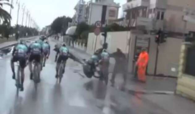 Caída en la Tirreno Adriático Caída en la Tirreno Adriático