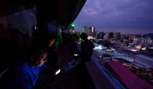 Caracas, en Venezuela, en medio del apagón