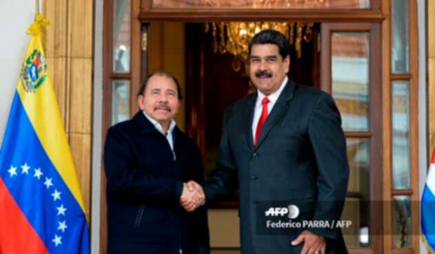 Daniel Ortega y Nicolás Maduro reunidos en Caracas el 5 de marzo de 2018