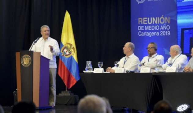 El presidente Iván Duque, desde Cartagena El presidente Iván Duque, desde Cartagena