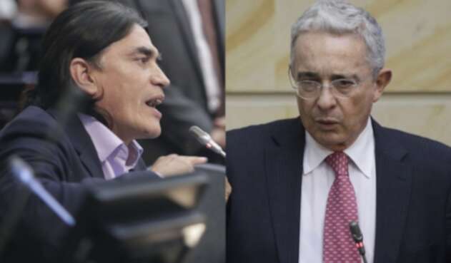 Gustavo Bolívar y Álvaro Uribe Vélez