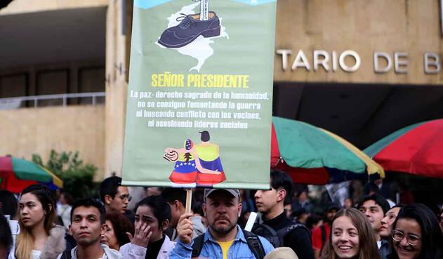 Marcha por la JEP en Bogotá, 18 de marzo de 2019.