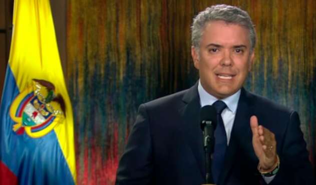 El presidente Iván Duque en la Casa de Nariño