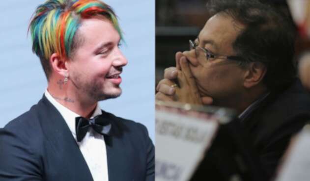 J Balvin y Gustavo Petro