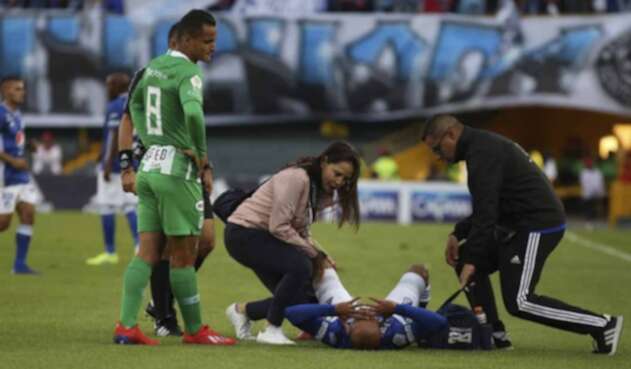 Juan David Pérez, jugador de Millonarios - Lesión ante Nacional