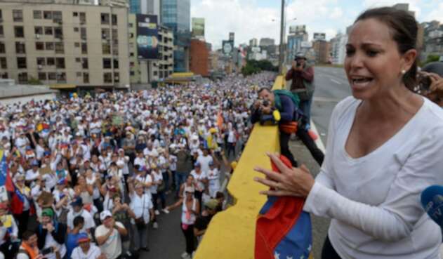 María Corina Machado, dirigente de Vente Venezuela, en Caracas