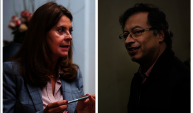 Marta Lucía Ramírez y Gustavo Petro