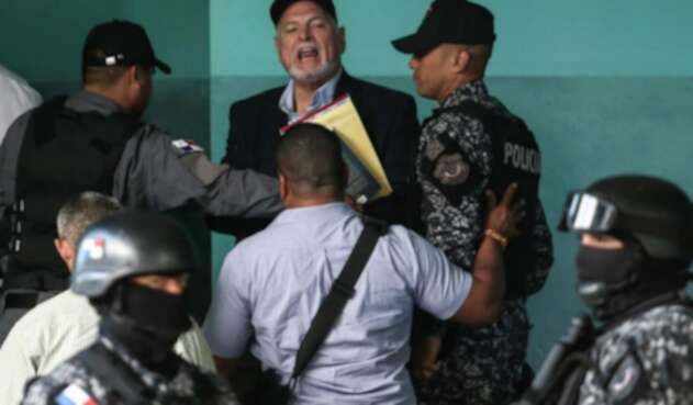 El expresidente de Panamá, Ricardo Martinelli tras salir de juicio en su contra. El expresidente de Panamá, Ricardo Martinelli tras salir de juicio en su contra.
