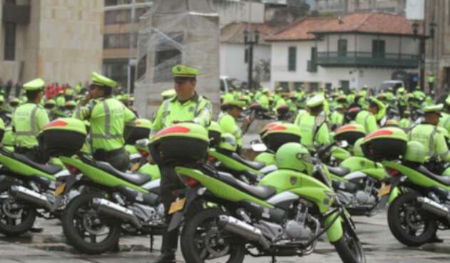 Motos de la Policía en Bogotá Motos de la Policía en Bogotá