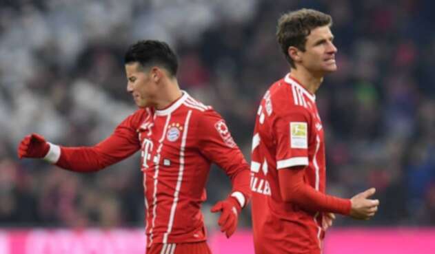 James Rodríguez y Thomas Müller