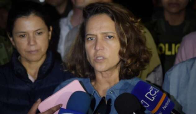 Ministra del Interior, Nancy Patricia Gutiérrez, en la Minga indígena del Cauca