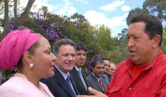 Piedad Córdoba y Hugo Chávez