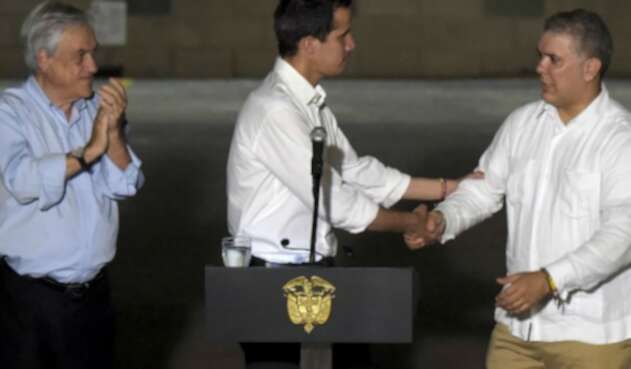 Sebastián Piñera, Juan Guaidó e Iván Duque Sebastián Piñera, Juan Guaidó e Iván Duque
