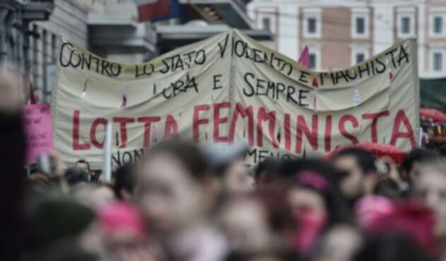 Protesta en Italia por colectivo feminista