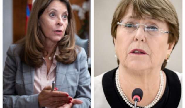 Marta Lucía Ramírez y Michelle Bachelet Marta Lucía Ramírez y Michelle Bachelet