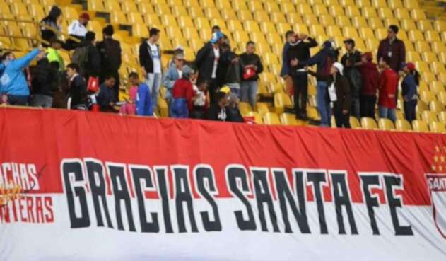 Hinchas venezolanos en El Campín