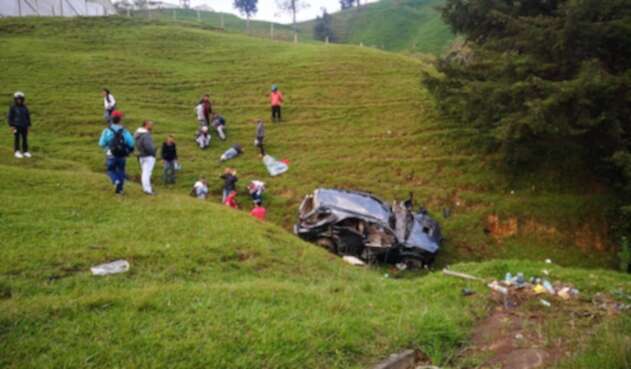Aparatoso accidente en Donmatías, Antioquia.