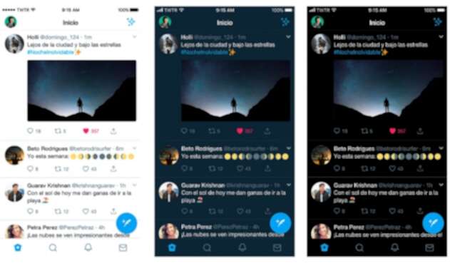 Twitter mejora su modo oscuro