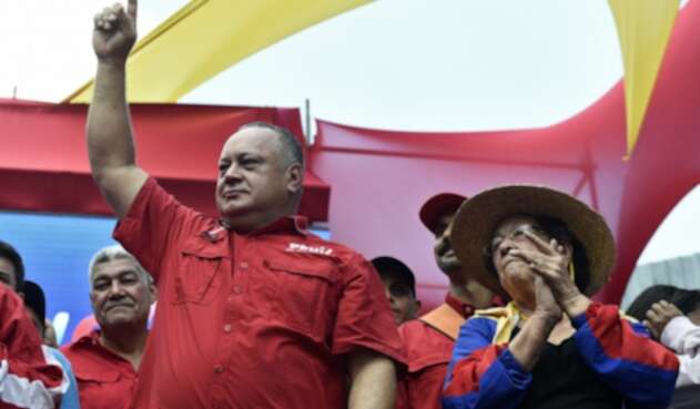 Diosdado Cabello en una nueva jornada de marchas en Venezuela