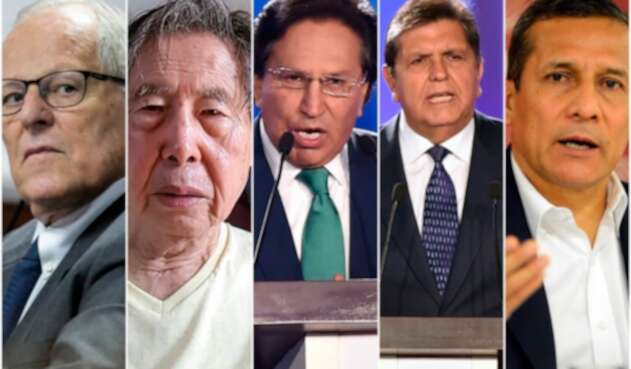 Pedro Pablo Kuczynski, Alberto Fujimori, Alejandro Toledo, Alan García y Ollanta Humala