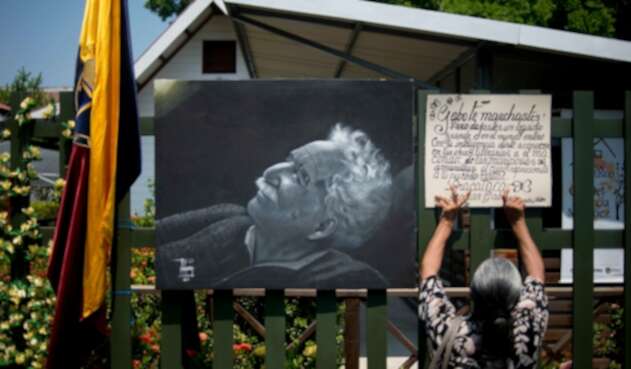 La fachada de la casa de Gabriel García Márquez en Aracataca (Magdalena)