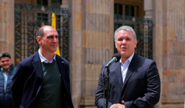 Jorge Mario Eastman, entonces secretario general de Presidencia, junto al presidente Iván Duque. Jorge Mario Eastman, secretario general de Presidencia, junto al presidente Iván Duque