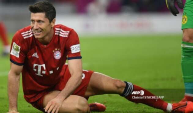 Robert Lewandowski se peleó con su compañero de equipo Kingsley Coman. Robert Lewandowski con el Bayern Munich