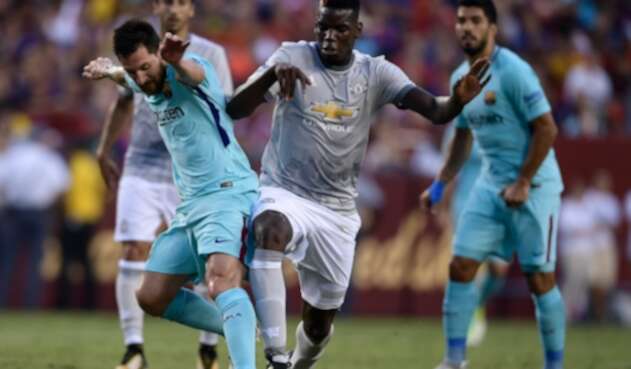 Messi y Pogba durante un juego disputado el 26 de julio de 2017 en Maryland