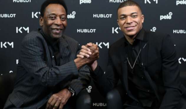 Pelé y Kylian Mbappé Pelé y Kylian Mbappé