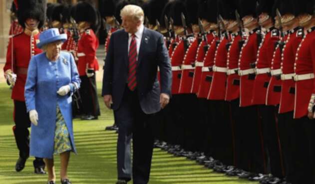 Donald Trump y la reina Isabel. Donald Trump y la reina Isabel.