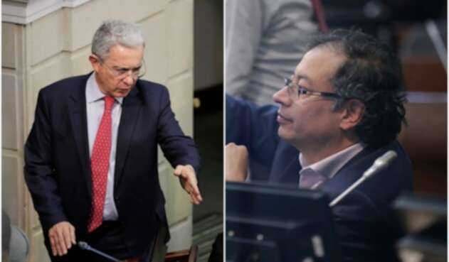Álvaro Uribe y Gustavo Petro, congresistas