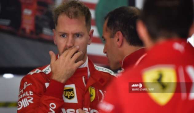 Sebastian Vettel en los entrenamientos del Gran Premio de China