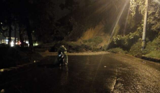 Derrumbe en el corregimiento Santa Elena de Medellín
