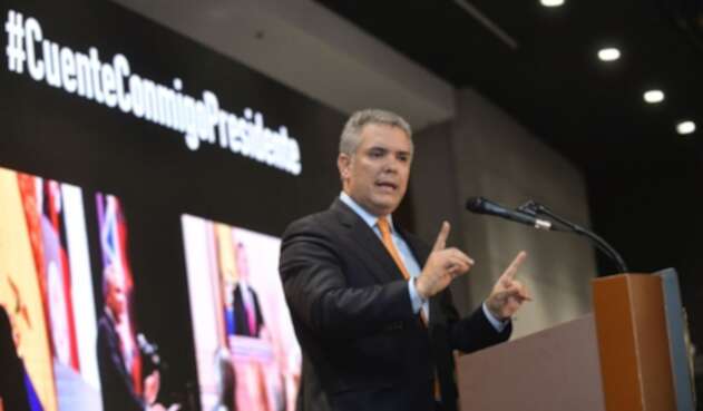 Presidente Iván Duque, durante encuentro con 500 empresarios del país