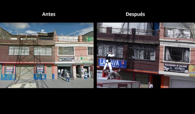 Antes y después de la explosión del barrio La Estrada
