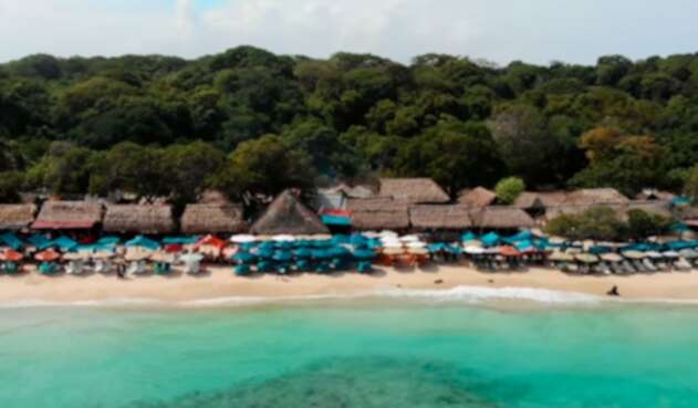 Playa Blanca, en la Isla de Barú, en Cartagena