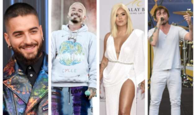 Maluma, J Balvin, Karol G y Juanes